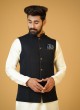Black Imported Fabric Nehru Jacket